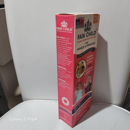 Fair Child Natural & Moisturizing Body Milk for Prince & Princess Softening Nourishing & Toning with Amino Acids & Multivitamins 100% Healthy Skin