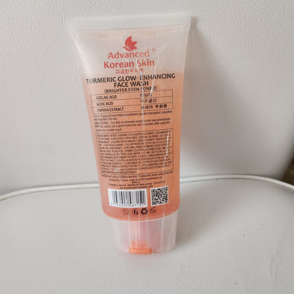 Advanced Korean Skin Turmeric Glow-Enhancing Face Wash 180ml Brighter Even Toned Brightening