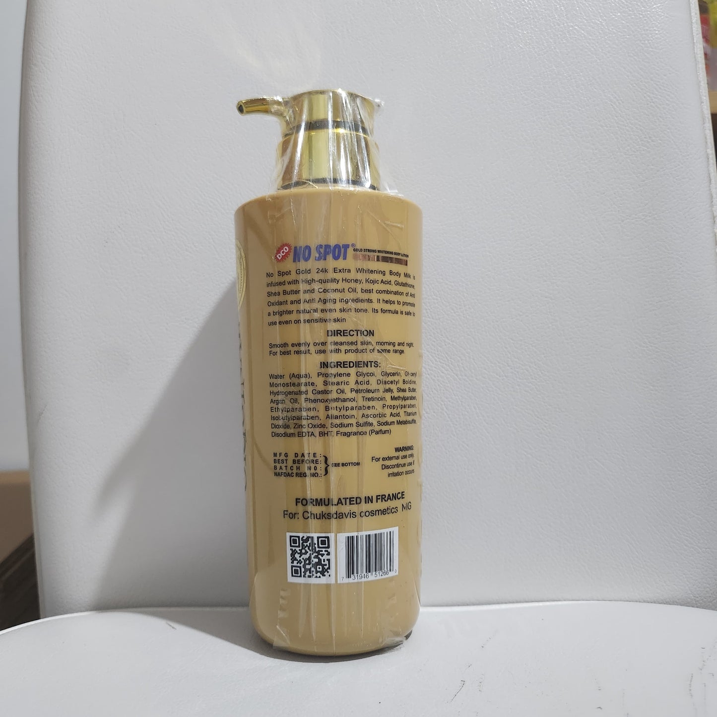 No Spot Body Milk 500ml - Moisturizing & Brightening Lotion for Radiant Skin