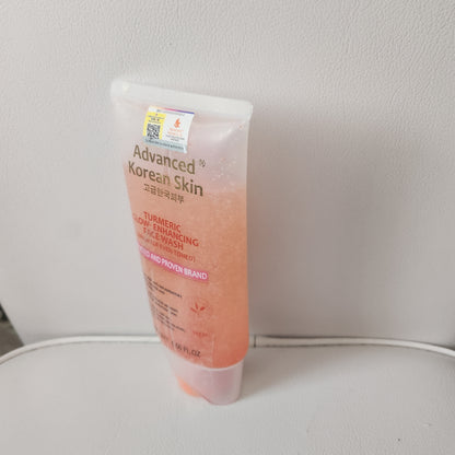Advanced Korean Skin Turmeric Glow-Enhancing Face Wash 180ml Brighter Even Toned Brightening