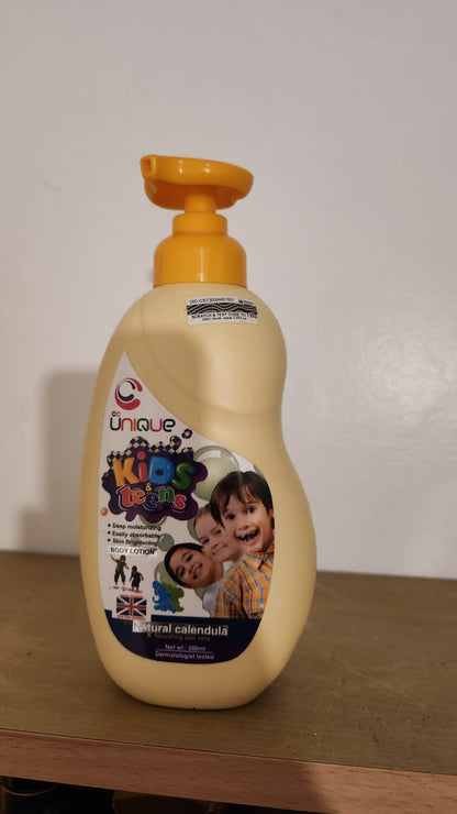 Unique Kids And Teens Natural Calendula and Nourishing Aloe Vera Body Lotion 500ml