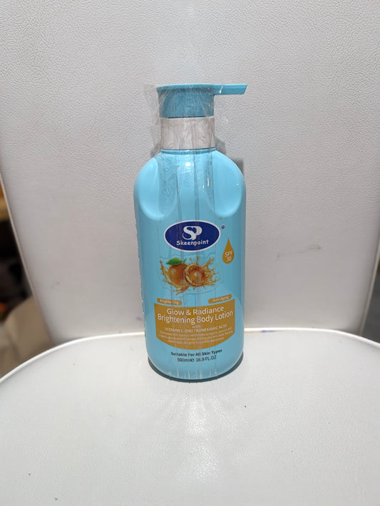 Skeenpoint Glow & Radiance Brightening Body Lotion with Vitamin C & Niacinamide SPF 30 for All Skin Types 500ml