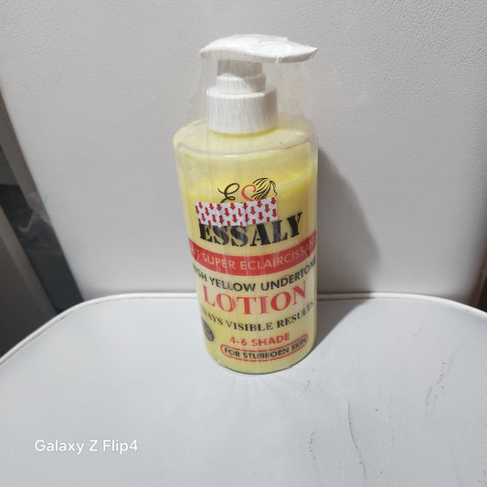 Essaly Super Lotion for Stubborn Skin 4-6 Shade Yellow Undertone Visible Results Moisturizers