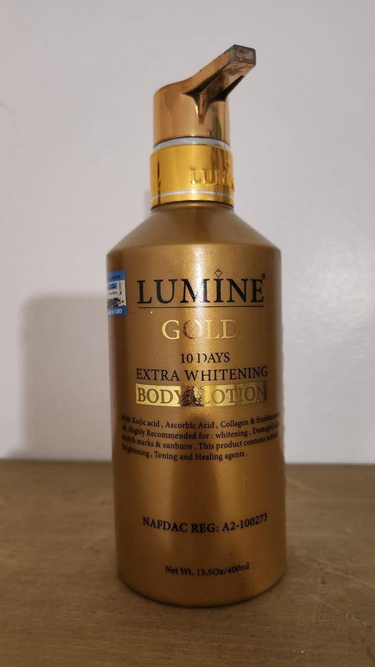 Lumine Gold 10 Days Extra Whitening Body Lotion Original 500ml X1 Anti Aging for All Skin Types