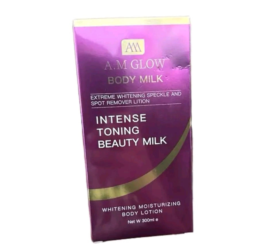 AM Glow Body Milk Extreme Whitening Speckle and Spot Remover Lotion Intense Toning Beauty Milk Moisturizers Radiant Daily