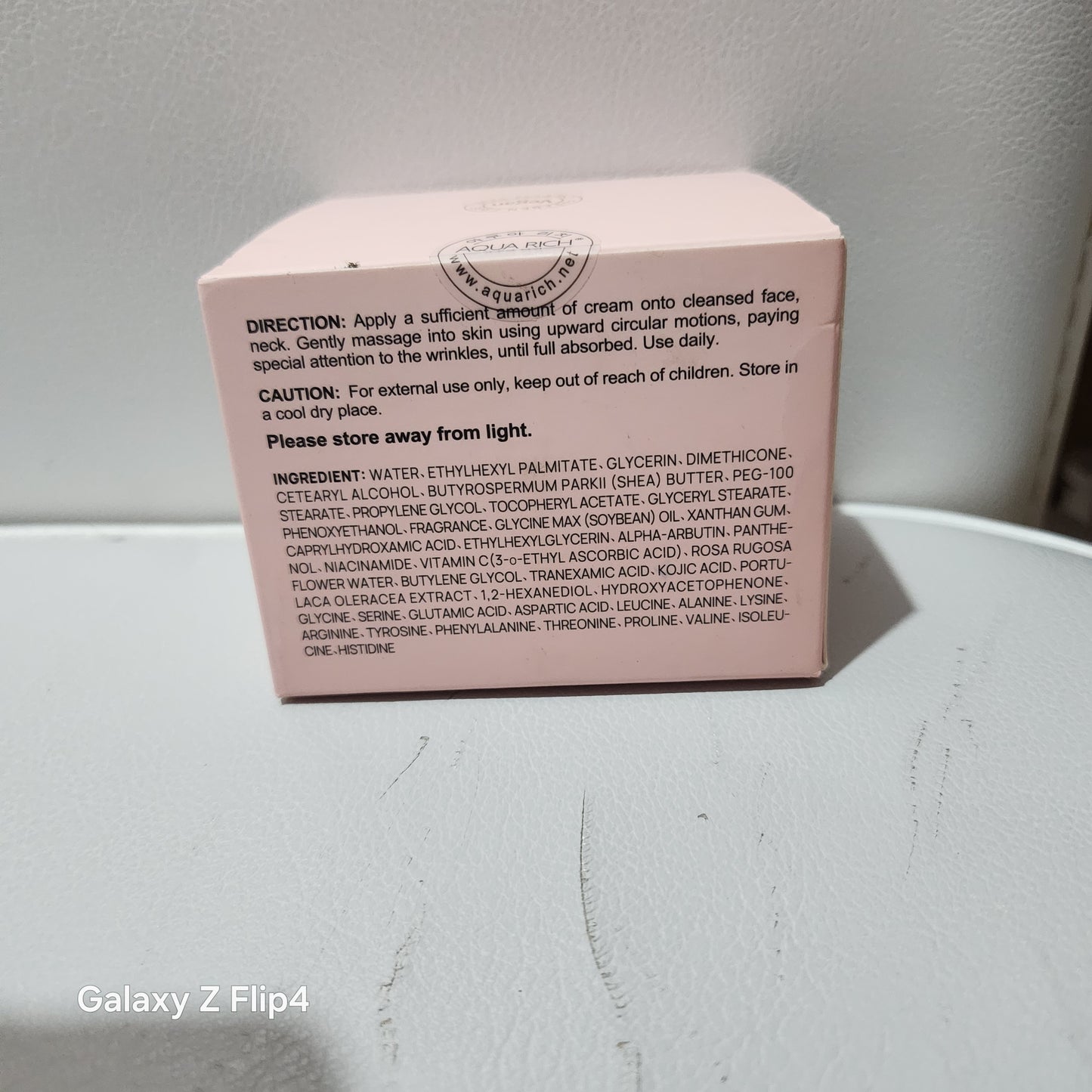 Aqua Rich Niacinamide + Alpha Arbutin Face Cream 100g Brightens Fades Dark Spots Anti-Aging Skincare Product