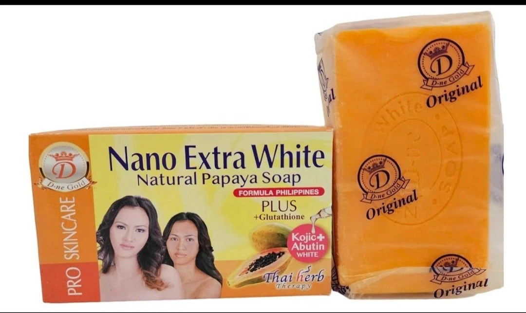 Nano White Extra White Natural Papaya and Carrot Soap X 2 Body Care