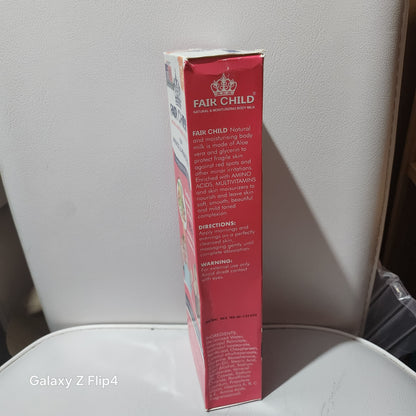 Fair Child Natural & Moisturizing Body Milk for Prince & Princess Softening Nourishing & Toning with Amino Acids & Multivitamins 100% Healthy Skin