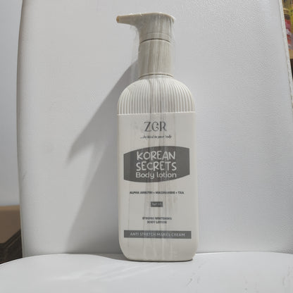 ZGR Korean Secrets Body Lotion - Alpha Arbutin Hacilamide Tea - Strong Whitening Anti Stretch Marks Cream