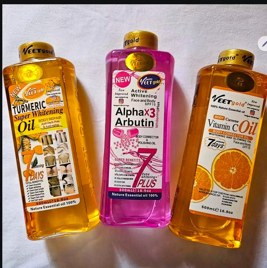 Veet Gold Body Corrector and Glowing Oil 1000ML - One Bottle for Skin Care