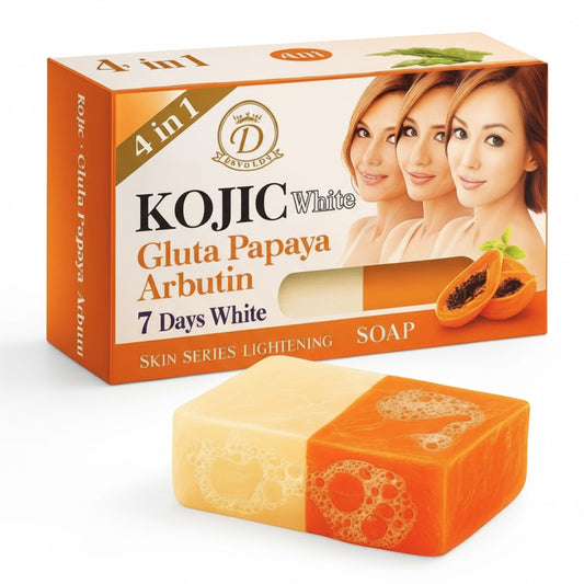 Kojic White Gluta Papaya Arbutin 7 Days Soap 160G for Radiant Skin Care